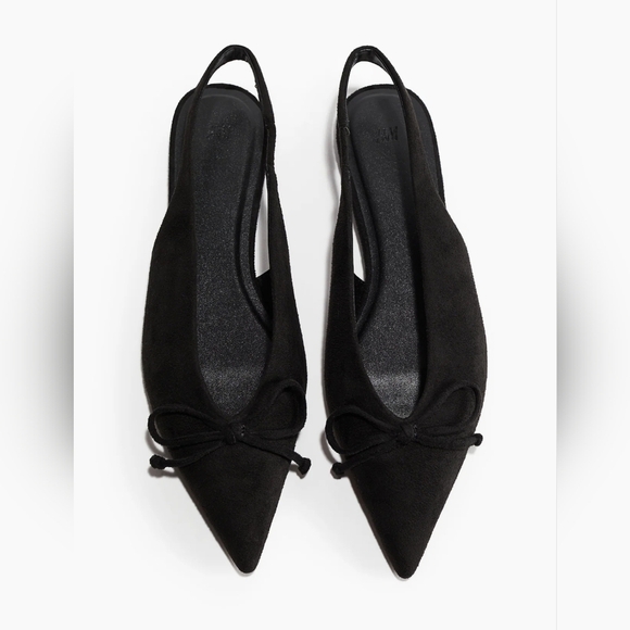 H&M Shoes - H&M Black Suede Pointed Toe Shoes